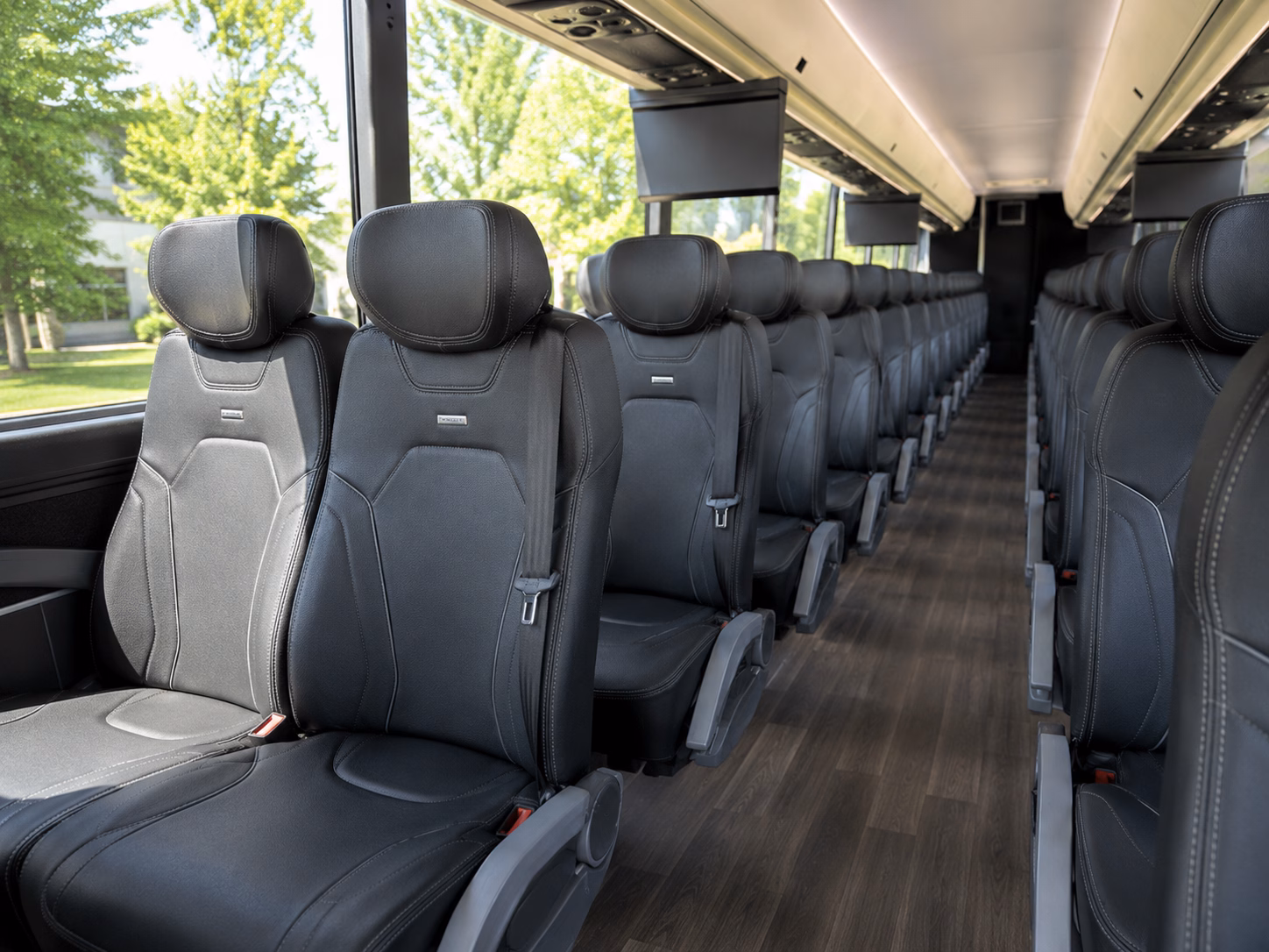 medford sleek charter bus rentals for medford corporate retreats