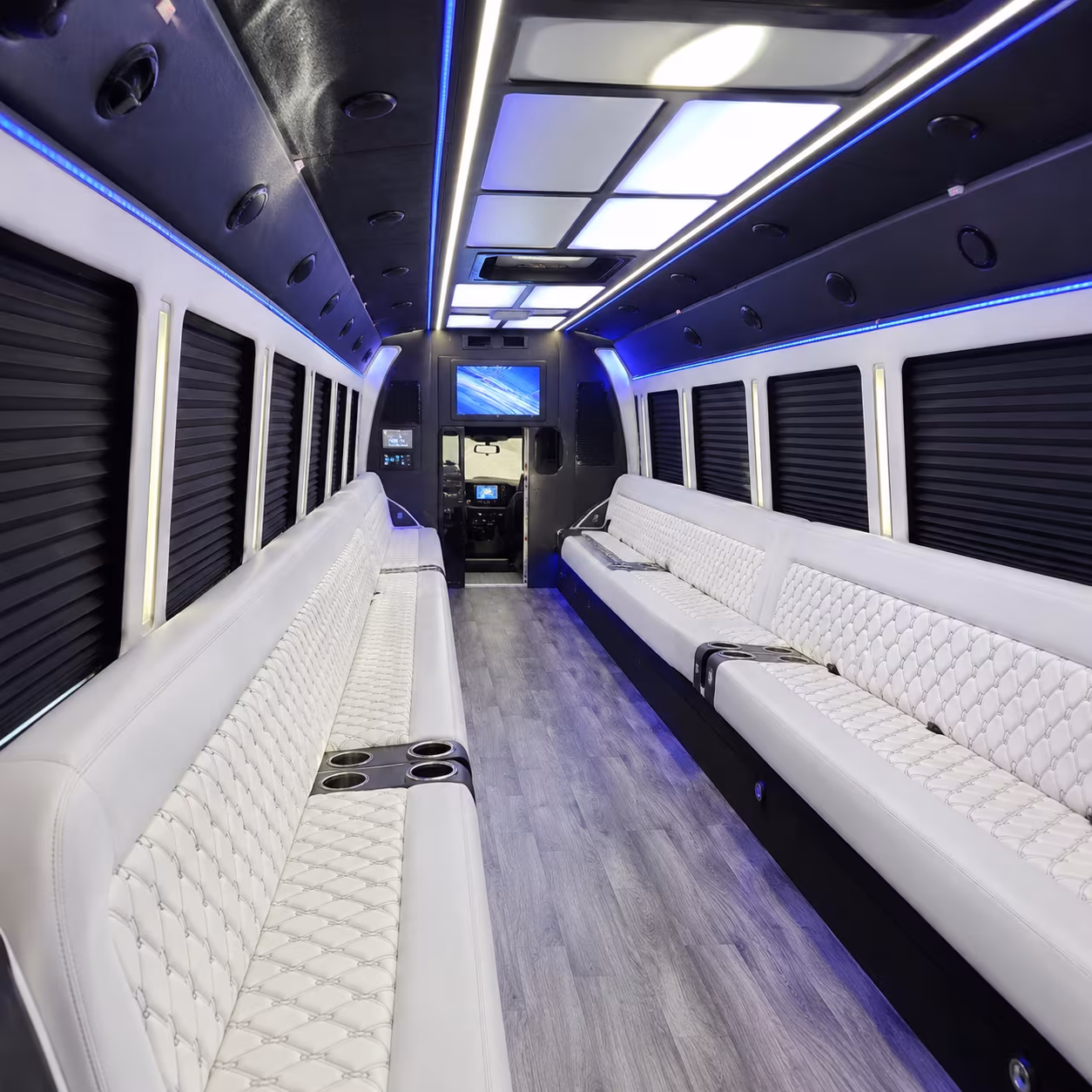redding party bus rental interior