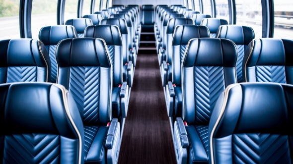 50 passenger charter bus inside yuba city