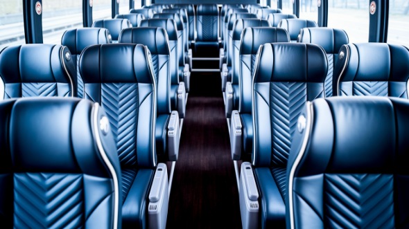 54 passenger charter bus inside yuba city