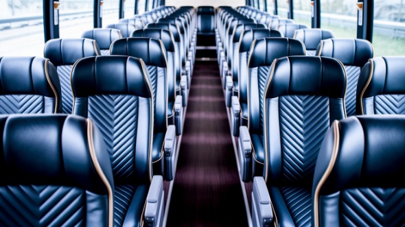 55 passenger charter bus inside yuba city