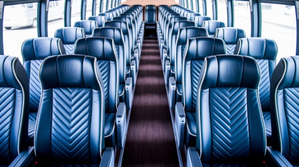 56 passenger charter bus inside yuba city