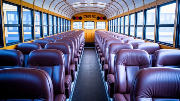 school bus rental interior yuba city